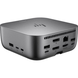 HP Thunderbolt 4 100W G6 Dock - for Desktop PC, Notebook - Charging Capability - 120 W - Thunderbolt 4 - 4 Displays Supported - 5 x USB Ports - 3 x USB Type-A Ports - USB Type-A - 2 x USB Type-C Ports - USB Type-C - 1 x RJ-45 Ports - Network (RJ-45) - 1 x HDMI Ports - HDMI - 2 x DisplayPorts - DisplayPort - Thunderbolt - 1 x Thunderbolt 4 Ports - Wired - 2.5 Gigabit Ethernet - Windows 10, Windows 11, macOS, Linux, ChromeOS, ThinPro - 100W - HP - Docking Station - U890 - A300-SM7843 - SM7843 - 0198415232991 - 9X472UT#ABA