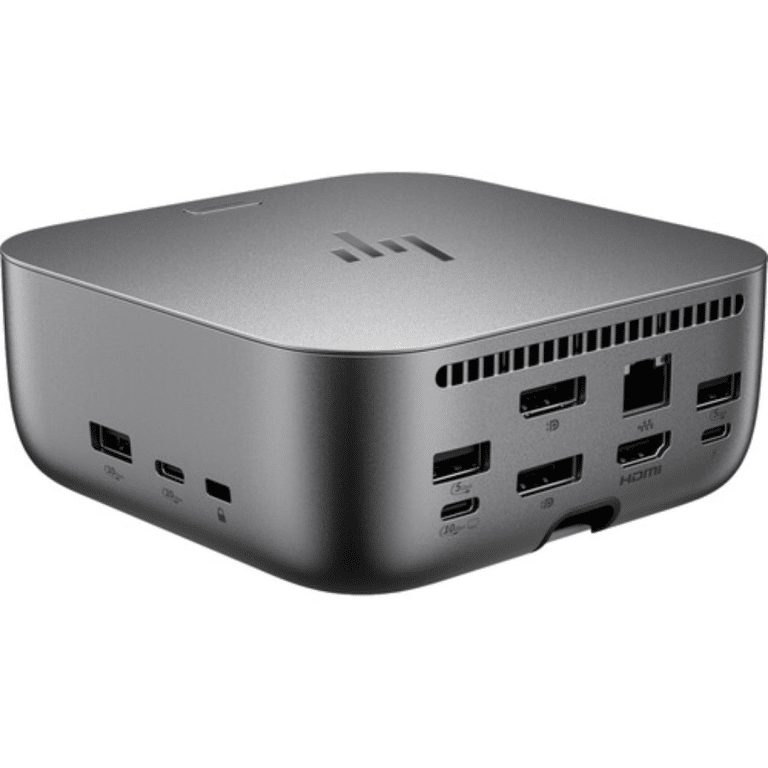 HP Thunderbolt 4 100W G6 Dock - for Desktop PC, Notebook - Charging Capability - 120 W - Thunderbolt 4 - 4 Displays Supported - 5 x USB Ports - 3 x USB Type-A Ports - USB Type-A - 2 x USB Type-C Ports - USB Type-C - 1 x RJ-45 Ports - Network (RJ-45) - 1 x HDMI Ports - HDMI - 2 x DisplayPorts - DisplayPort - Thunderbolt - 1 x Thunderbolt 4 Ports - Wired - 2.5 Gigabit Ethernet - Windows 10, Windows 11, macOS, Linux, ChromeOS, ThinPro - 100W - HP - Docking Station - U890 - A300-SM7843 - SM7843 - 0198415232991 - 9X472UT#ABA