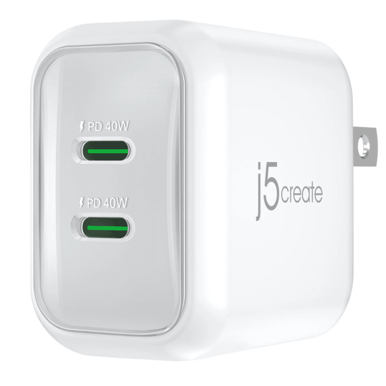 j5create j5create AC JUP2540 40W GaN USB-C 2 Port mini Charger Retail AC 302050 JUP2540