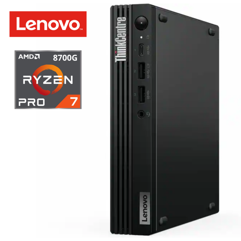 Lenovo ThinkCentre M75q Gen 5 12RQ001PUS Desktop Computer - AMD Ryzen 7 PRO 8700GE - 32 GB - 512 GB SSD - Tiny - Black - AMD PRO 600 Chip - Windows 11 Pro - AMD Radeon 780M DDR5 SDRAM - English Keyboard - IEEE 802.11ax Wireless LAN - 90 W - Lenovo - Desktop Computer - 1174 - A300-NK3660 - NK3660 - 0198154814984 - 12RQ001PUS