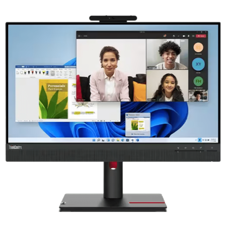 Lenovo ThinkCentre TIO24 Gen5 24" Class Webcam Full HD LED Monitor - 16:9 - Black - 23.8" Viewable - In-plane Switching (IPS) Technology - WLED Backlight - 1920 x 1080 - 16.7 Million Colors - 250 Nit - 4 ms - 60 Hz Refresh Rate - Speakers - Swivel, Height, Pivot, Tilt - HDMI - DisplayPort - VESA Mount Compatible - KVM Switch - Lenovo - LED Monitor - 9633 - A300-Z37826 - Z37826 - 0198157123830 - 12NAGAR1UZ