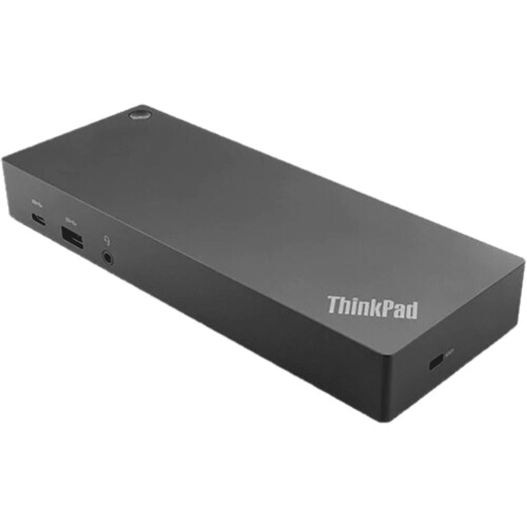 Lenovo ThinkPad Hybrid USB-C - for Notebook, Tablet - 135 W - USB Type C - 2 Displays Supported - 4K, UHD - 3840 x 2160, 5120 x 2880 - 6 x USB Ports - 2 x USB 2.0 - USB Type-C - 1 x RJ-45 Ports - Network (RJ-45) - 2 x HDMI Ports - HDMI - 2 x DisplayPorts - DisplayPort - Black - Audio Line Out - Wired - Gigabit Ethernet - Windows 7, Windows 10, Windows 11 - Lenovo - Docking Station - 3576 - A300-2TH351 - 2TH351 - 0191999788441 - 40AF0135US