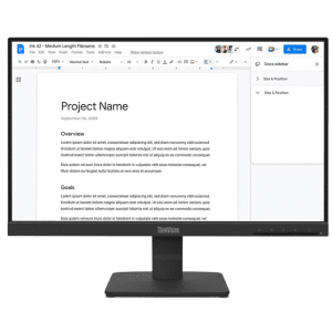 Lenovo ThinkVision S22-4e 22" Class Full HD LED Monitor - 16:9 - Raven Black - 21.5" Viewable - In-plane Switching (IPS) Technology - WLED Backlight - 1920 x 1080 - 16.7 Million Colors - 250 Nit - 4 ms - 100 Hz Refresh Rate - Tilt - HDMI - VGA - VESA Mount Compatible - Lenovo - LED Monitor - 7581 - A300-ZS2250 - ZS2250 - 0198158439428 - 64CBKAT6US