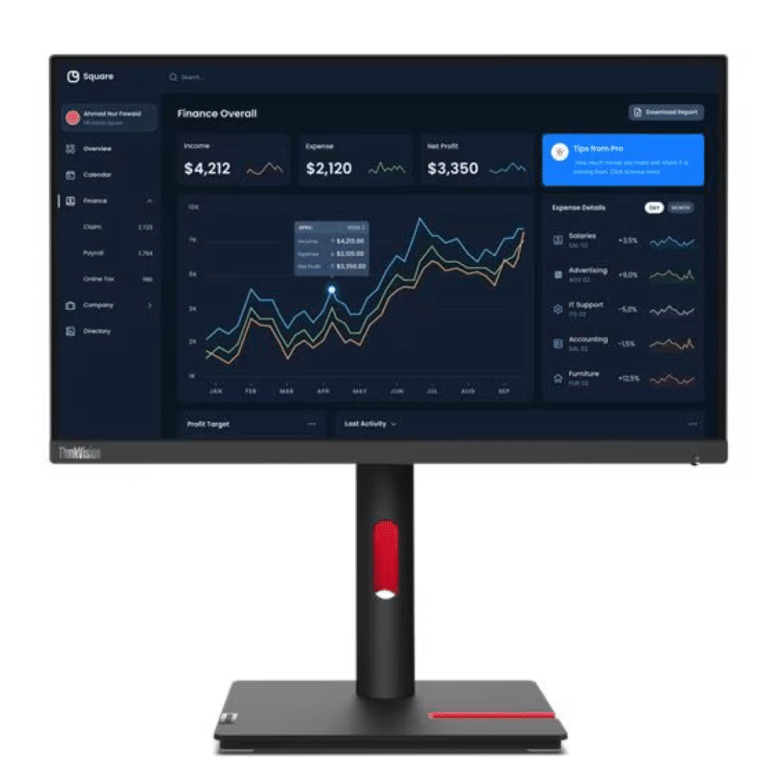 Lenovo ThinkVision T22i-30 22" Class Full HD LED Monitor - 16:9 - Raven Black - 21.5" Viewable - In-plane Switching (IPS) Technology - WLED Backlight - 1920 x 1080 - 16.7 Million Colors - 250 Nit - 4 ms - 60 Hz Refresh Rate - Height, Pivot, Swivel, Tilt - HDMI - VGA - DisplayPort - VESA Mount Compatible - USB Hub - Lenovo - LED Monitor - 9633 - A300-080F02 - 080F02 - 0198156227454 - 63B0MAR6UZ
