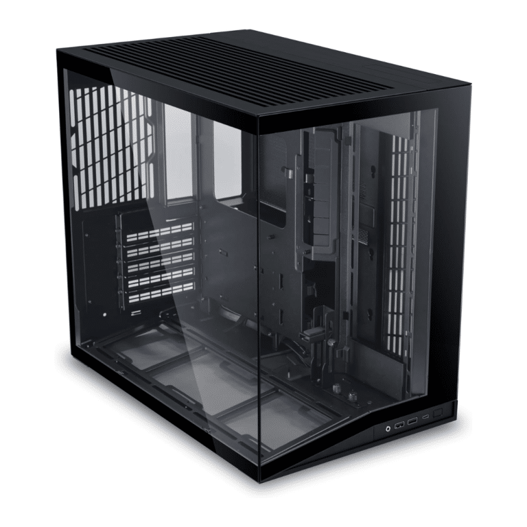 LIAN LI O11D MINI V2 | Compact ATX Mid-tower Airflow Computer Case | Panoramic View | Fully Ventilated Airflow | Adjustable I/O | Pillar-less | Cable Management | Black (O11DMIV2X) - CS - CS-O11M2X1 - LIAN-LI - 840353050594 - O11DMIV2X