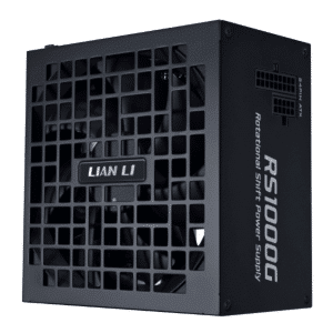 Lian Li RS 1000W Rotational Shift Fully Modular ATX Power Supply (w/usb Fan Hub) 90° AC Inlet, Cybenetics Platinum, 80+ Gold, ATX 3.1, Pcie 5.1, 12V-2x6 Cable, Black (RS1000G.BH) | SKU PS-RS10001 - PS - PS-RS10001 - LIAN-LI - 840353049673 - RS1000G.BH