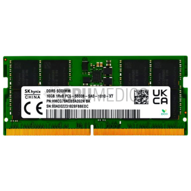 Memoria Ram Ddr5 So-dimm 16gb Pc5600b Skhynix Laptop Pc5-5600 Bulk- Hmcg78agbsa092n Ba