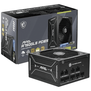 MSI MSI PS MAG A750GLS PCIE5 750W 80+ Gold Fully-Modular ATX 12V APFC Retail PS 298601 MAGA750GLSPCIE5
