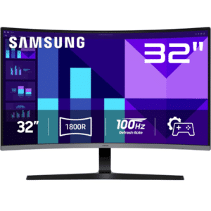 Monitor Samsung 32" Class D396 Curved Full Hd 100hz Refresh 4ms Rt D-sub Hdmi Grafito - Ls32d396ganxza