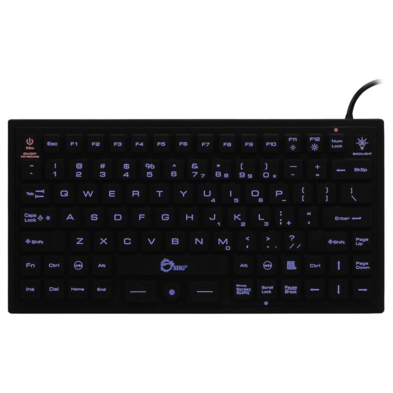 SIIG SIIG KB JK-US0911-S1 Industrial Medical Grade Washable Backlit Keyboard KB 160812 JK-US0911-S1