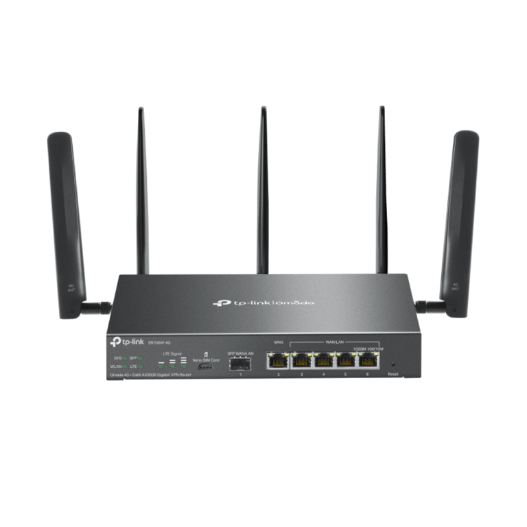 TP-Link TP-Link RT ER706W-4G Omada 4G+ Cat6 AX3000 Gigabit VPN Router Retail NT 287633 ER706W-4G