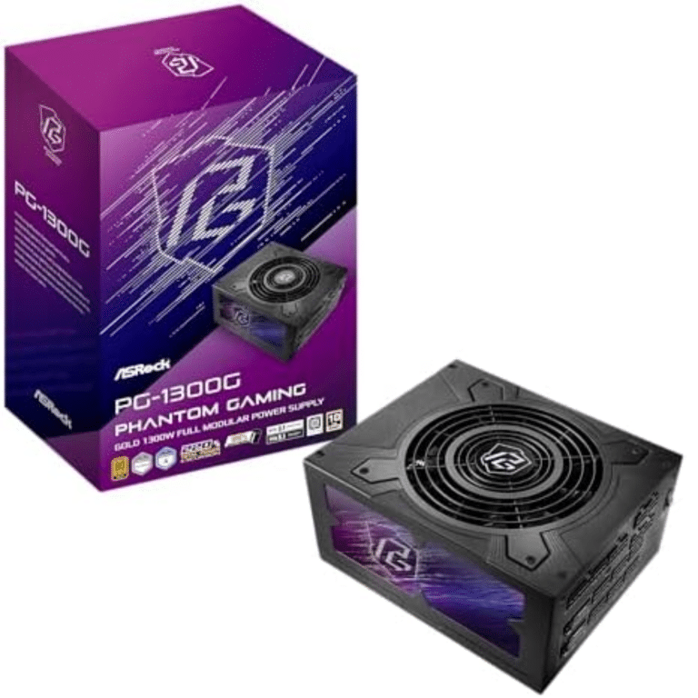 ASRock Inc. ASRock PS PG-1300G 1300W ATX 12V 80+GOLD Fully Modular 135mm Fan Retail PS 295582 PG-1300G