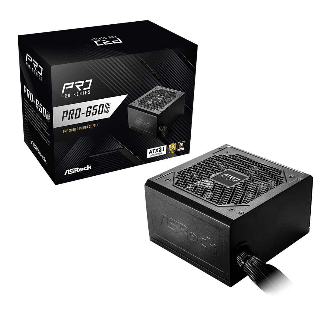 ASRock Inc. ASRock PS PRO-650G 650W ATX3.1 80+Gold Retail PS 302905 PRO-650G (1)