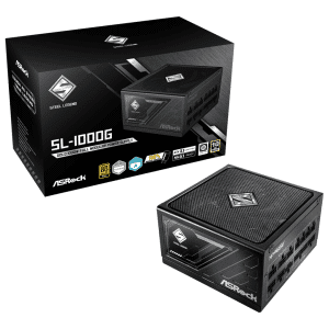 ASRock Inc. ASRock PS SL-1000G 1000W ATX 12V 80+GOLD Fully Modular 135mm Fan Retail PS 295594 SL-1000G