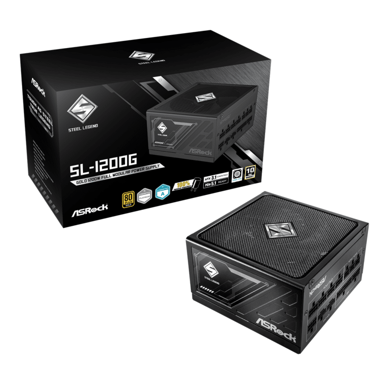 ASRock Inc. ASRock PS SL-1200G 1200W ATX3.1 80+Gold Full Modular Retail PS 298874 SL-1200G