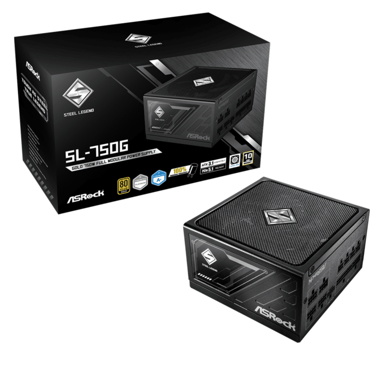 ASRock Inc. ASRock PS SL-750G 750W ATX 12V 80+GOLD Fully Modular 135mm Fan Retail PS 295596 SL-750G