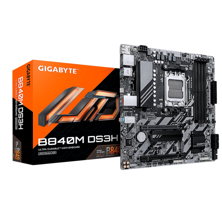 Gigabyte - Motherboard - Micro ATX - Socket AM5 - AMD B840 - para Ryzen 7 / para Ryzen 9 - None - B840M DS3H - Componentes Informáticos - Tarjetas Madre (Placas Madre) - B840M DS3H