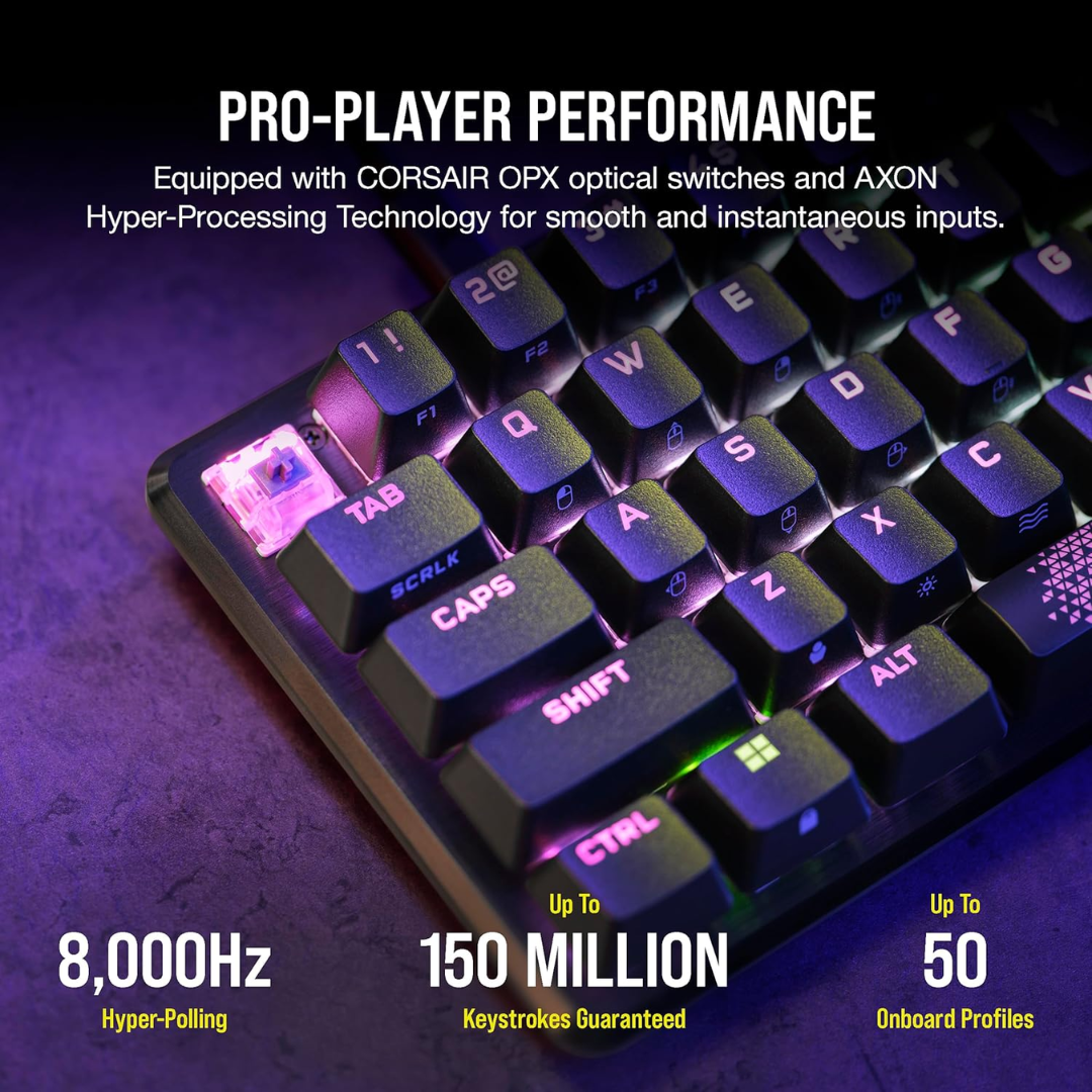 Teclado Corsair K65 Pro Mini Rgb Mecanico Gaming Wired Usb3.0 Black - Teclados - CH-91A401A-NA (4)