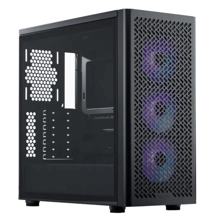 Case Cooler Master/e502 Mid Tower Black Bundle Fuente 650w Gold - Air Cooler Hyper 411 Argb - 884102132438 - E502-KGNN65-SA0
