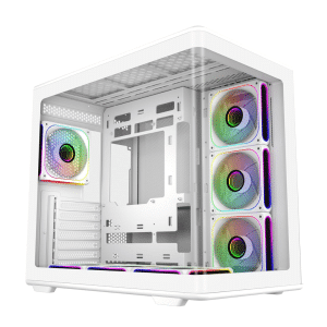 Case Cooler Master/mid Tower Elite 600 White 1x120mm Argb Rear 3x120mm Side Mount - 884102134203 - E600-WGNN-S01