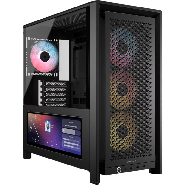 Case Corsair Atx 4000d Pantalla Tactil Xeneon 14.5 Tempered Glas  Mid-tower Case N-ps 4ven-rgb Negro - Chasis - CC-9011326-WW