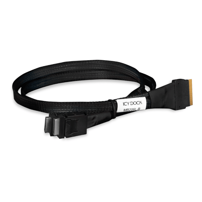 Cremax (ICY DOCK) ICY DOCK Cable MB206L-B SlimSAS 8i SFF-8654 t 2xOCuLink 4i SFF-8611 Cable 0.5M CB 268089 MB206L-B
