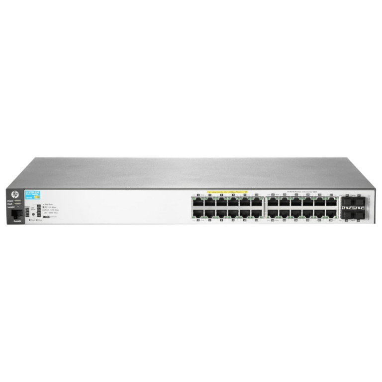 HPE SOURCING - CERTIFIED PRE-OWNED 2530-24 Switch - 24 Ports - Manageable - Fast Ethernet, Gigabit Ethernet - 1000Base-T, 1000Base-X, 10/100Base-T - Refurbished - 2 Layer Supported - Modular - 2 SFP Slots - 8.40 W Power Consumption - Optical Fiber, Twisted Pair - 1U - Rack-mountable, Surface Mount, Wall Mountable - Lifetime Limited Warranty - Hpe Sourcing - Ethernet Switch - Y800 - A300-13UD77 - 13UD77 - J9782A-RF