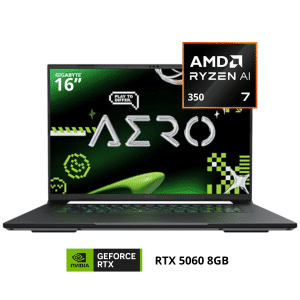 Laptop Gigabyte Aero X16 Copilot Pc Amd Ryzen Al 7 350 Ram 32gb Ram 1tb Ssd 16" (2560×1600) Wqxga 165hz *nvidia Geforce Rtx 5060 8gb* Windows 11 Home Ingles Space Gray (edicion Limitada) – 810162143367 - 1vh93usc64ah