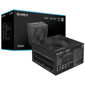 Lian Li SX 1000W Full Modular ATX Form Factor Power Supply With 12V-2x6 Cable - ATX 3.1 & PCIE 5.1 Compliant, Cybenetics Platinum Efficiency - 100 Percent Japanese 105C Capacitors - Black (SX1000P.B) | SKU PS-SX10PX3 - PS - PS-SX10PX3 - LIAN-LI - 840353051874 - SX1000P.B