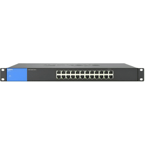 Linksys 24 Port Gigabit Switch Metalic - New Factory Sealed - 1 Year Manufacturer Warranty - LGS124