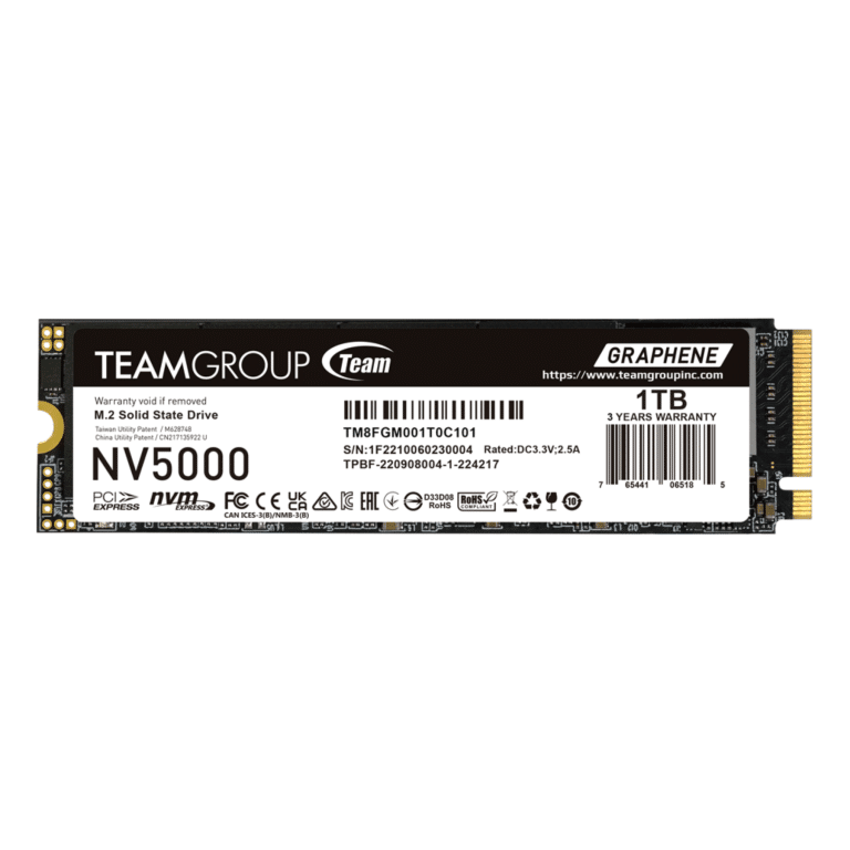 Team Group Nv5000 M.2 Pcie 4.0 X 4 Nvme 1tb Ssd - New Factory Sealed - 3 Year Manufacturer Warranty - TM8FGM001T0C101
