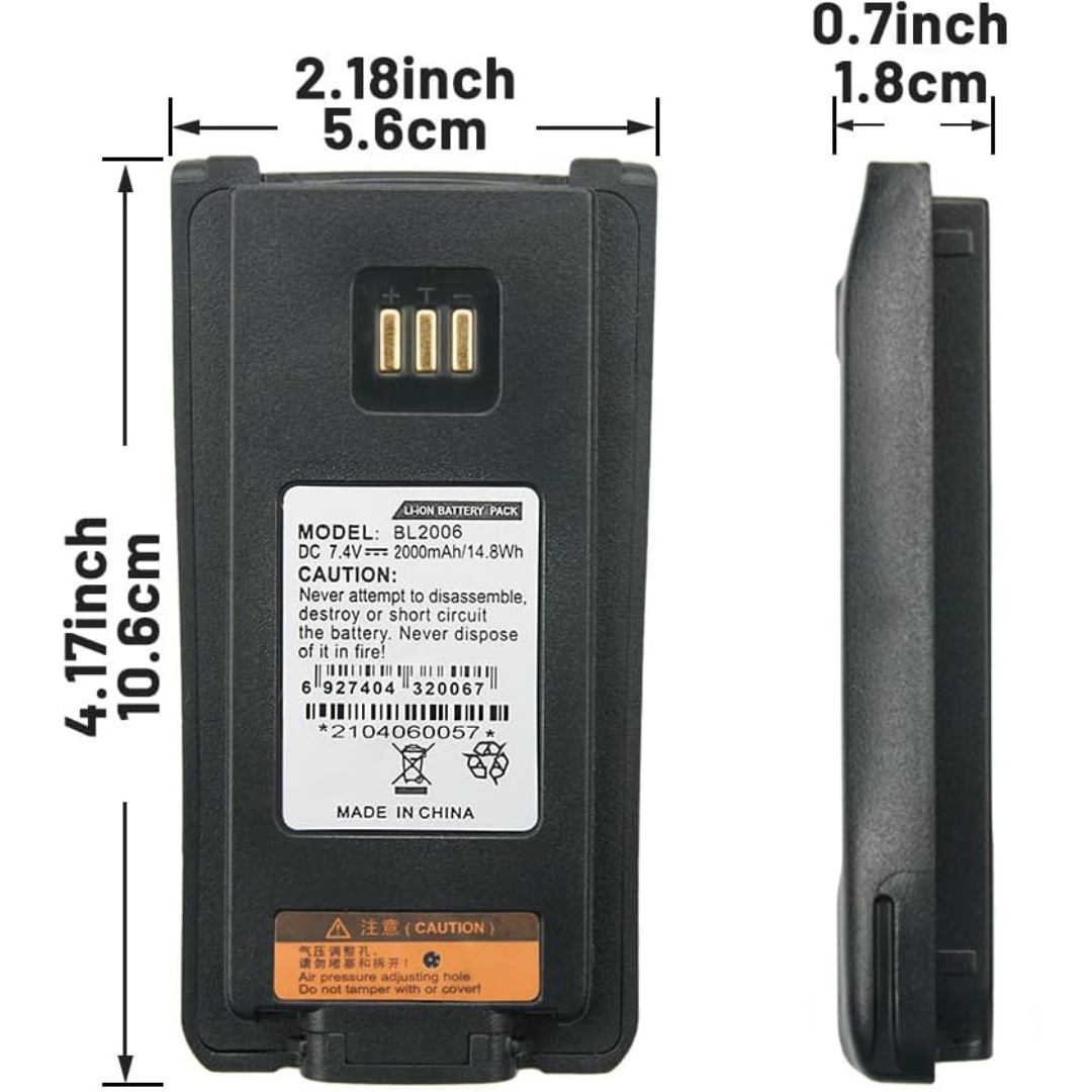 GENERICO - BATERIA DE LITIO PARA RADIO HY-PD7XX 2000 MAH - All - 4213 - HY-BL2008 (6)