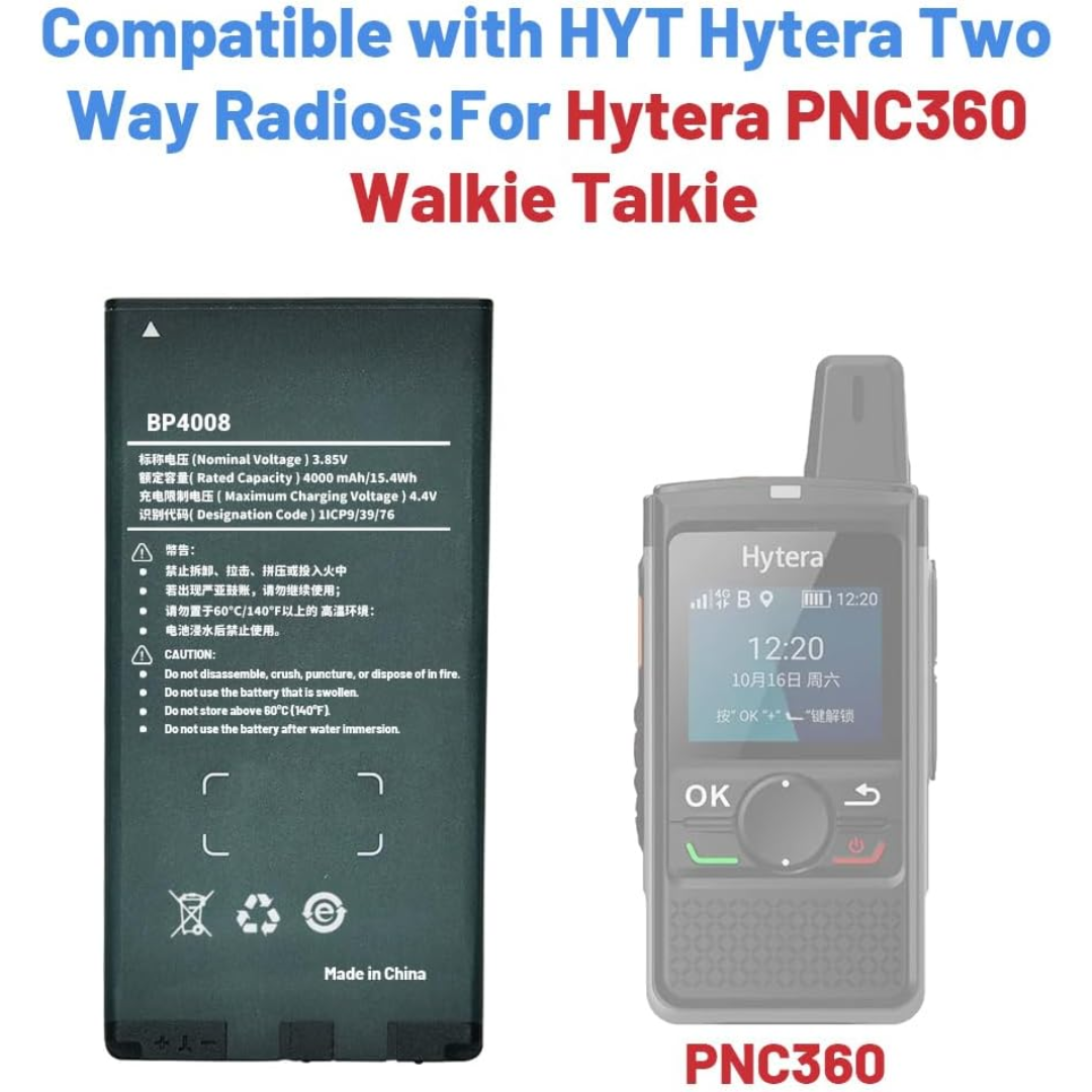 GENERICO - BATERIA DE LITIO PARA RADIO HY-PNC360S - All - 3288 - HY-BP4008 (3)