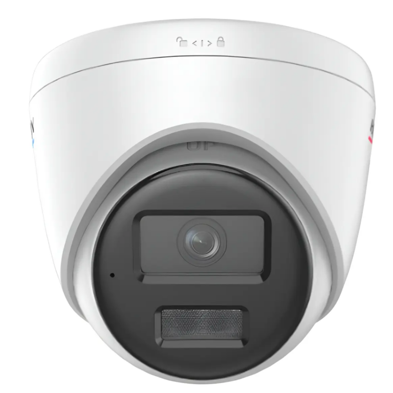 HIKVISION - CAMARA IP TURRET LUZ HIBRIDA COLORVU 4MP L 28MM CON AUDIO BIDIRECCIONAL ALARMA ACTIVA ROJA Y AZUL - All - 4277 - DS-2CD1347G2H-LIUF/SRB
