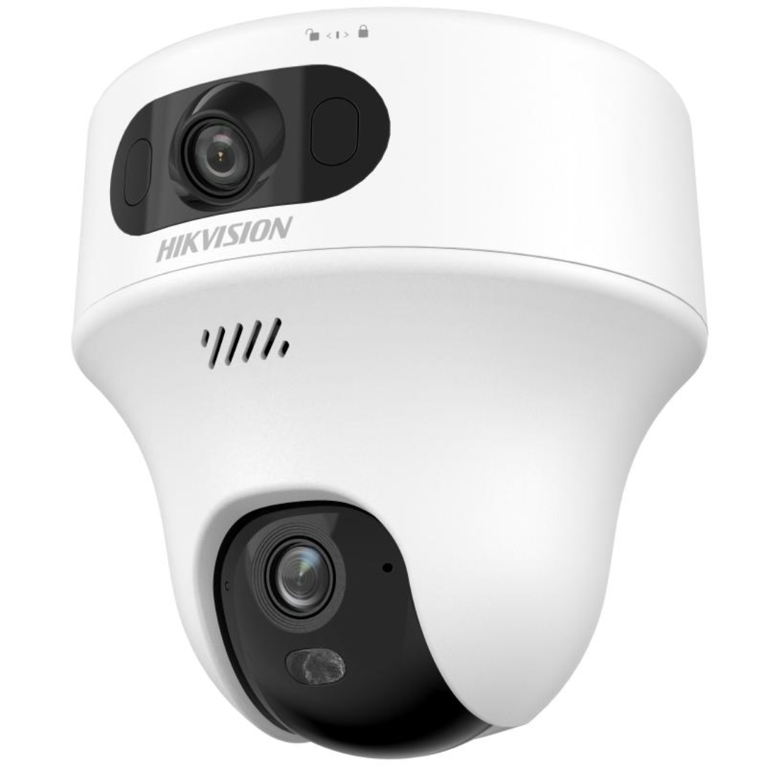 HIKVISION - CAMARA WIFI IP DOMO PANTILT DOBLE CAMARA 2K + 2K L 28MM CON MICROFONO - All - 4513 - DS-2CFWQ6-D