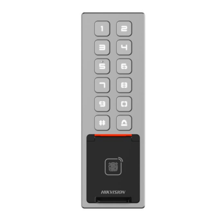 HIKVISION - CONTROL DE ACCESO EXTERIOR HUELLA, PROXIMIDAD Y PIN WIFI, TCP/IP, BLUETOOTH - All - 3573 - DS-K1T805MBFWX