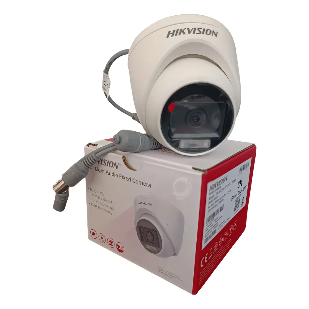 HIKVISION - DOMO SELLADO HD-TVI 5MP IR 10-20M CON AUDIO LUZ HIBRIDA - All - 3383 - DS-2CE76K0T-LPFS (2)