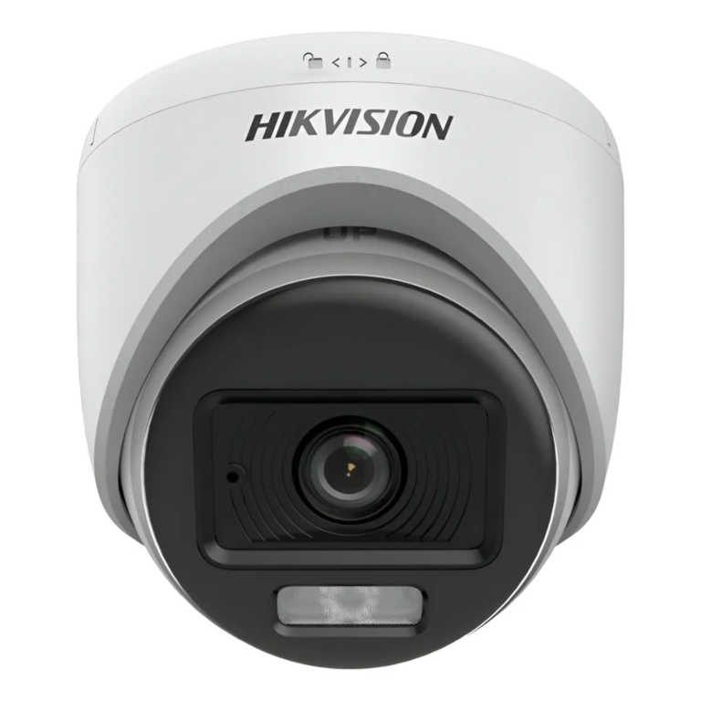 HIKVISION - DOMO SELLADO PLASTICO HD-TVI 1080P IR 10-20M CON AUDIO Y LUZ HIBRIDA COLOR VU - All - 3794 - DS-2CE70DF0T-LPFS