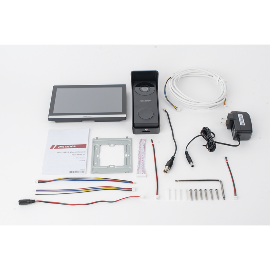 HIKVISION - KIT DE VIDEO PORTERO HIBRIDO DS-KH6352 + PANTALLA DS-KV2422-IM - All - 4011 - DS-KIS313-P (2)