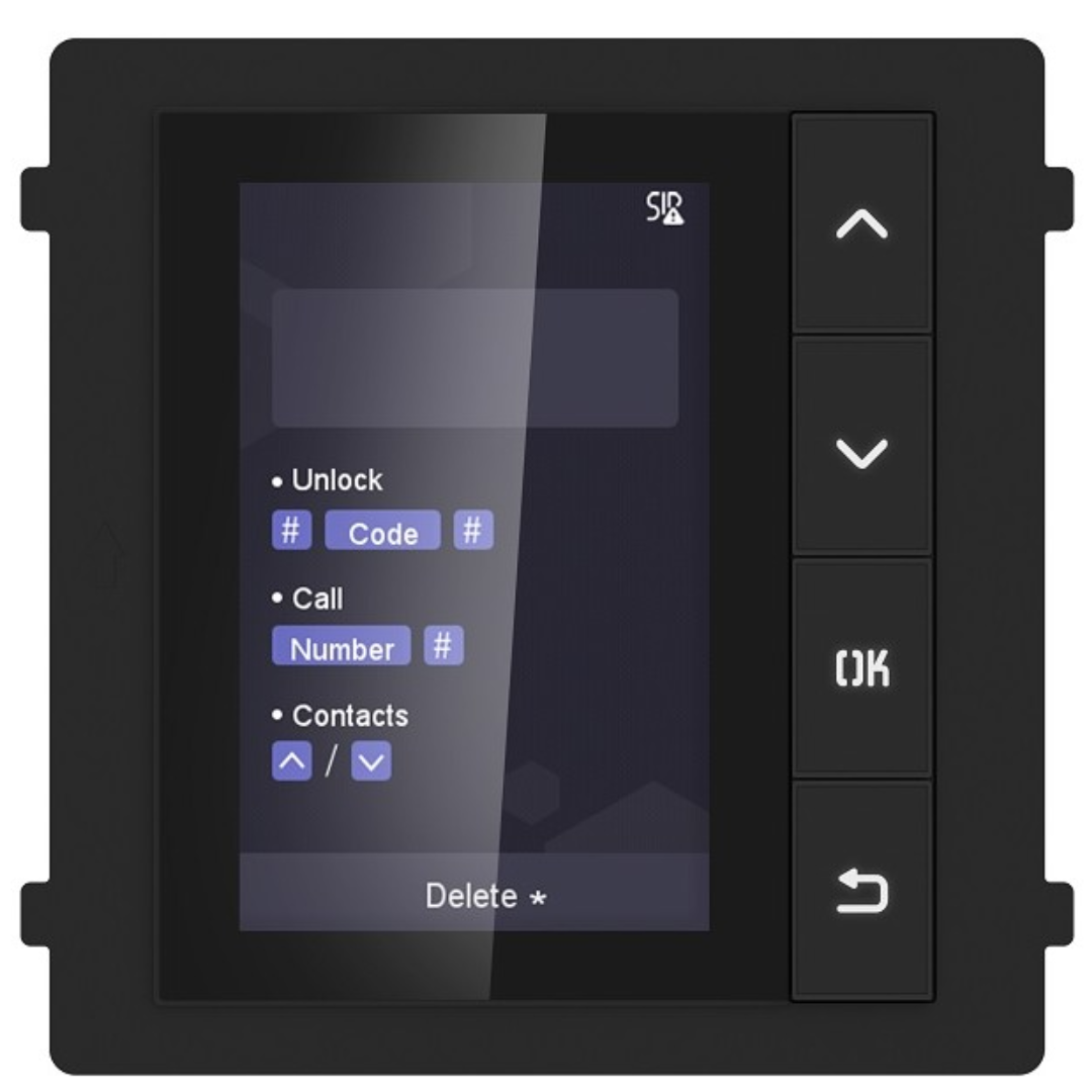HIKVISION - MODULO DE DISPLAY PARA BUSQUEDA DE CONTACTOS PARA VIDEOPORTERO DEPARTAMENTAL - All - 3388 -