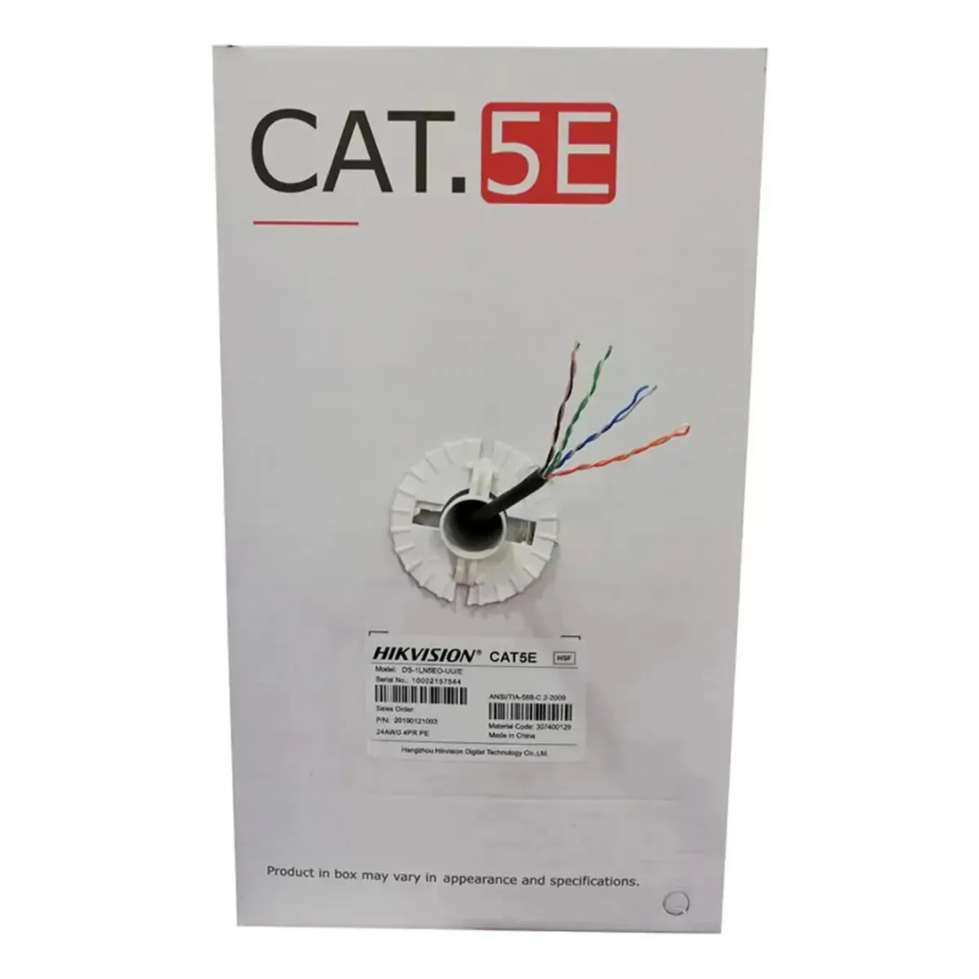 HIKVISION - ROLLO DE CABLE UTP CAT5E 305 MTS EXTERIOR HIKVISION - All - 3334 - DS-1LN5EO-UUE (5)