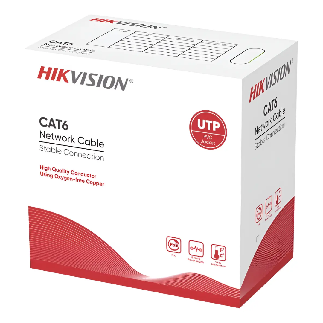 HIKVISION - ROLLO DE CABLE UTP CAT6 305 MTSHIKVISION - All - 64 - DS-1LN6-UE-W (1)