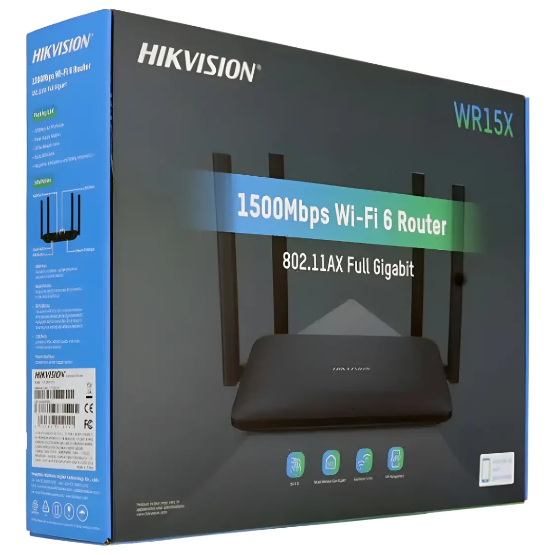 HIKVISION - ROUTER WIFI 6 DOBLE BANDA 1500M GIGABITE 5 ANTENAS - All - 4495 - DS-3WR15X-H (1)