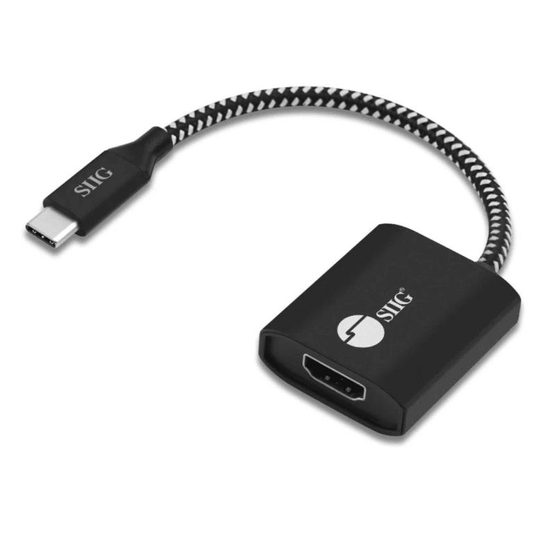 SIIG SIIG AC CB-TC0811-S1 USB-C to HDMI Video Cable Adapter w PD Charging 60W Black AC 220858 CB-TC0811-S1