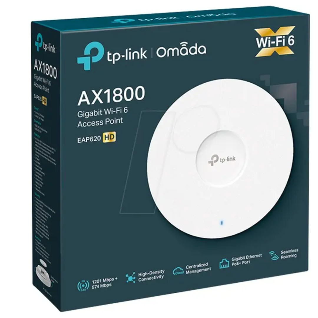 TP-LINK - ACCESS POINT AX1800 WIRELESS DUAL BAND PARA TECHO WIFI 61 PUERTO GIGABITE RJ45 OMADA - (1)