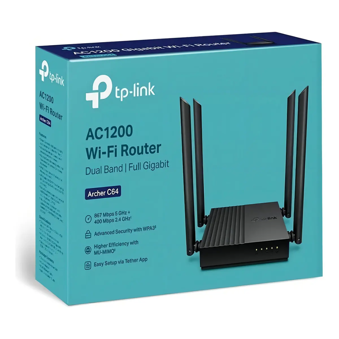 TP-LINK - ROUTER INALAMBRICO DOBLE BANDA 2.45GHZ 4 ANTENAS - All - 4031 - TP-ARCHER-C64 (4)