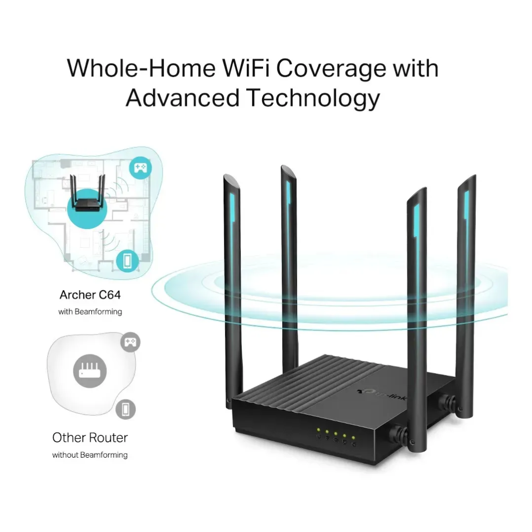 TP-LINK - ROUTER INALAMBRICO DOBLE BANDA 2.45GHZ 4 ANTENAS - All - 4031 - TP-ARCHER-C64 (6)