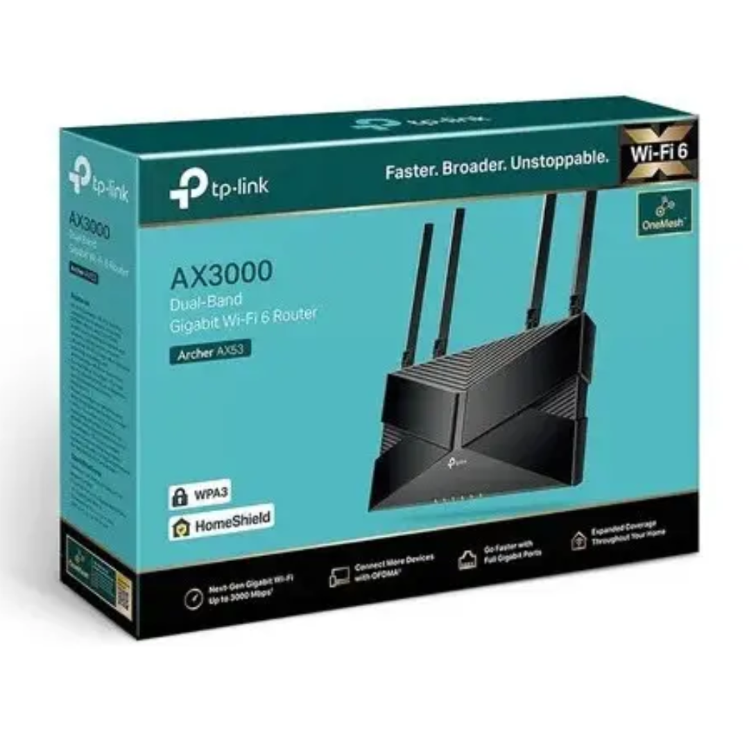 TP-LINK - ROUTER TPLINK WIFI 6 AX3000 Mbps 4 PUERTOS GIGABIT 4 ANTENAS - All - 4281 - TP-ARCHER-AX53 (2)