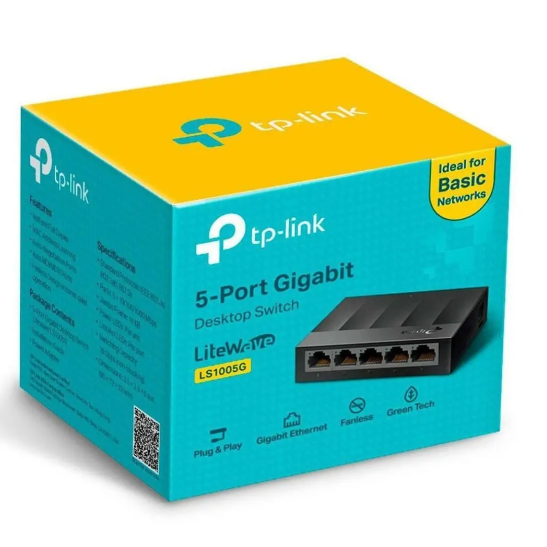 TP-LINK - SWITCH 5 PUERTOS GIGABIT NO-ADMINISTRABLE - All - 4489 - TP-LS1005G (1)