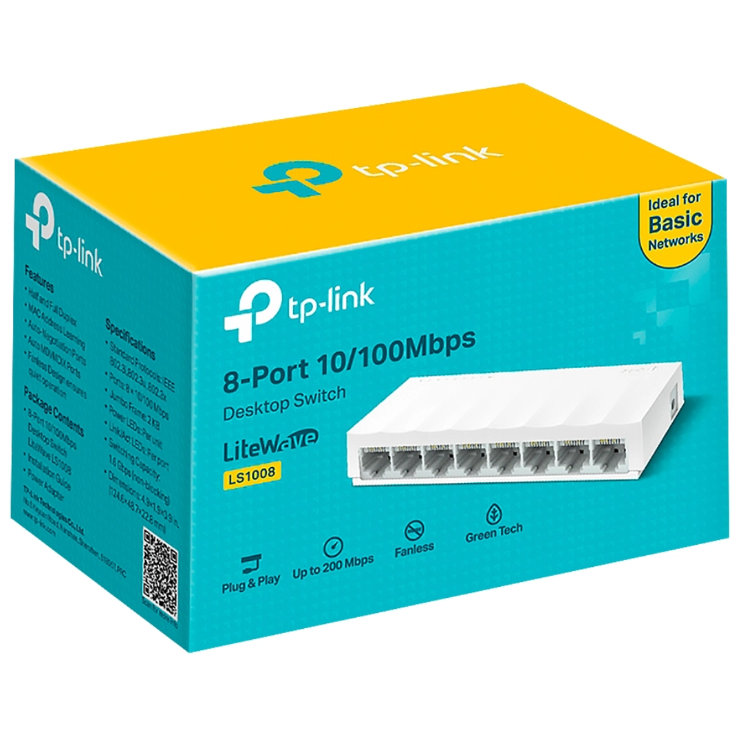 TP-LINK - SWITCH 8PUERTOS 10100MBPS NO-ADMINISTRABLE - All - 4490 - TP-LS1008 (2)
